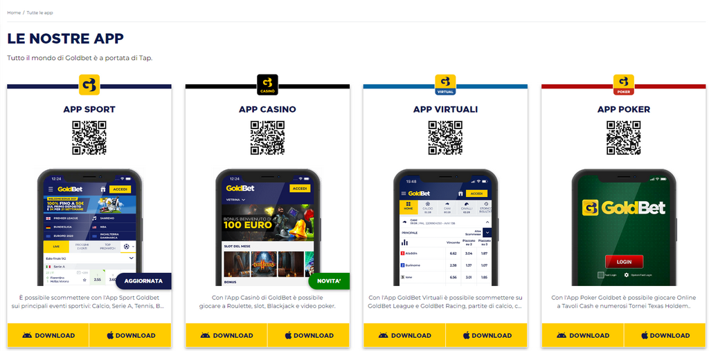 Goldbet Access: Sistema di scommesse e casinò online