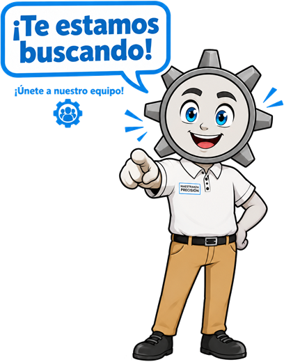 Tuerquín sonriendo, con el mensaje ¡Te estamos buscando! ¡Únete a nuestro equipo!