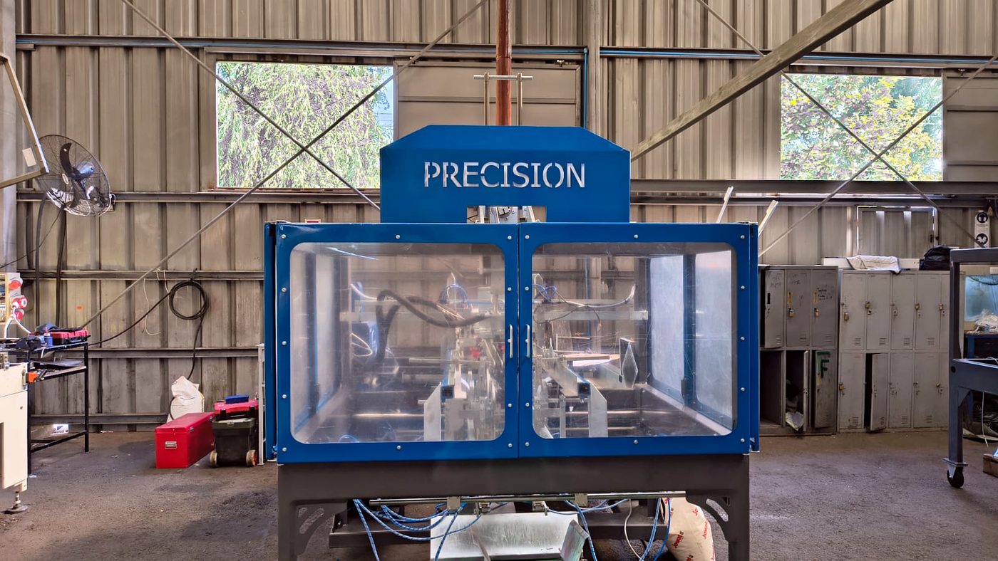 Máquina armadora de cajas fabricada por Maestranza Precisión